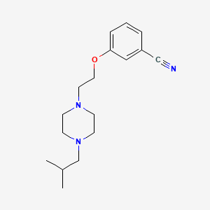 molecular formula C17H25N3O B7565197 3-[2-[4-(2-Methylpropyl)piperazin-1-yl]ethoxy]benzonitrile 