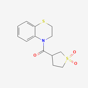 molecular formula C13H15NO3S2 B7565199 2,3-Dihydro-1,4-benzothiazin-4-yl-(1,1-dioxothiolan-3-yl)methanone 