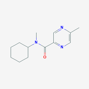 molecular formula C13H19N3O B7565217 N-cyclohexyl-N,5-dimethylpyrazine-2-carboxamide 