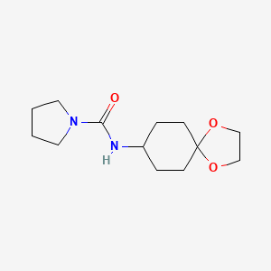molecular formula C13H22N2O3 B7565232 N-(1,4-dioxaspiro[4.5]decan-8-yl)pyrrolidine-1-carboxamide 