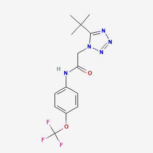 molecular formula C14H16F3N5O2 B7565234 2-(5-tert-butyltetrazol-1-yl)-N-[4-(trifluoromethoxy)phenyl]acetamide 