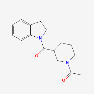 1-[3-(2-Methyl-2,3-dihydroindole-1-carbonyl)piperidin-1-yl]ethanone