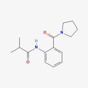 molecular formula C15H20N2O2 B7565247 2-methyl-N-[2-(pyrrolidine-1-carbonyl)phenyl]propanamide 