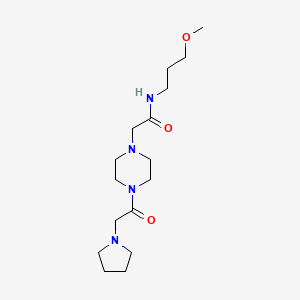 N-(3-methoxypropyl)-2-[4-(2-pyrrolidin-1-ylacetyl)piperazin-1-yl]acetamide