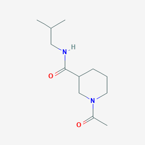molecular formula C12H22N2O2 B7565301 1-acetyl-N-(2-methylpropyl)piperidine-3-carboxamide 