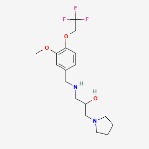 1-[[3-Methoxy-4-(2,2,2-trifluoroethoxy)phenyl]methylamino]-3-pyrrolidin-1-ylpropan-2-ol