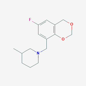 1-[(6-fluoro-4H-1,3-benzodioxin-8-yl)methyl]-3-methylpiperidine