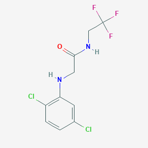 molecular formula C10H9Cl2F3N2O B7565362 2-(2,5-dichloroanilino)-N-(2,2,2-trifluoroethyl)acetamide 