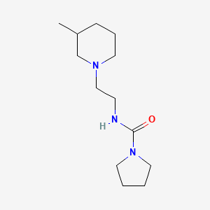 molecular formula C13H25N3O B7565371 N-[2-(3-methylpiperidin-1-yl)ethyl]pyrrolidine-1-carboxamide 