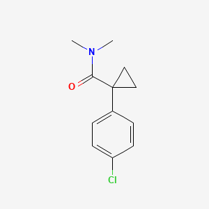 molecular formula C12H14ClNO B7565378 1-(4-chlorophenyl)-N,N-dimethylcyclopropane-1-carboxamide 