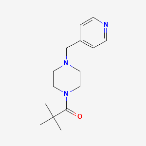 molecular formula C15H23N3O B7565380 2,2-Dimethyl-1-[4-(pyridin-4-ylmethyl)piperazin-1-yl]propan-1-one 