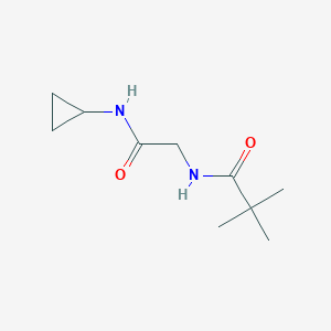 molecular formula C10H18N2O2 B7565389 N-[2-(cyclopropylamino)-2-oxoethyl]-2,2-dimethylpropanamide 