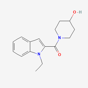 molecular formula C16H20N2O2 B7565396 (1-Ethylindol-2-yl)-(4-hydroxypiperidin-1-yl)methanone 