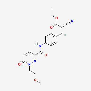 ethyl (Z)-2-cyano-3-[4-[[1-(2-methoxyethyl)-6-oxopyridazine-3-carbonyl]amino]phenyl]prop-2-enoate