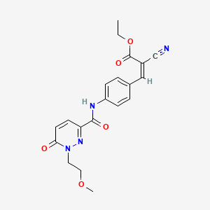 molecular formula C20H20N4O5 B7565440 ethyl (Z)-2-cyano-3-[4-[[1-(2-methoxyethyl)-6-oxopyridazine-3-carbonyl]amino]phenyl]prop-2-enoate 