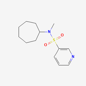 molecular formula C13H20N2O2S B7565446 N-cycloheptyl-N-methylpyridine-3-sulfonamide 