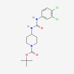 molecular formula C17H23Cl2N3O3 B7565467 Tert-butyl 4-[(3,4-dichlorophenyl)carbamoylamino]piperidine-1-carboxylate 