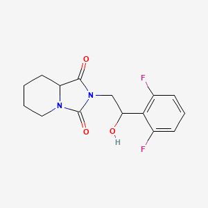 molecular formula C15H16F2N2O3 B7565499 2-[2-(2,6-difluorophenyl)-2-hydroxyethyl]-6,7,8,8a-tetrahydro-5H-imidazo[1,5-a]pyridine-1,3-dione 