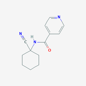 molecular formula C13H15N3O B7565535 N-(1-cyanocyclohexyl)pyridine-4-carboxamide 