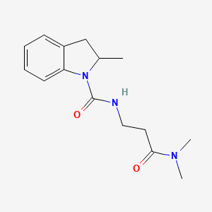 N-[3-(dimethylamino)-3-oxopropyl]-2-methyl-2,3-dihydroindole-1-carboxamide