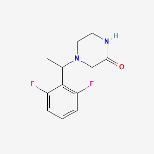 molecular formula C12H14F2N2O B7565558 4-[1-(2,6-Difluorophenyl)ethyl]piperazin-2-one 