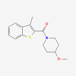 molecular formula C16H19NO2S B7565572 (4-Methoxypiperidin-1-yl)-(3-methyl-1-benzothiophen-2-yl)methanone 