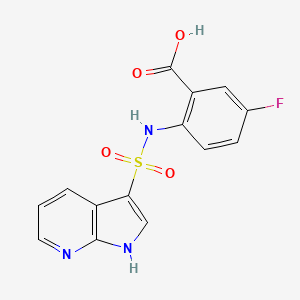 5-fluoro-2-(1H-pyrrolo[2,3-b]pyridin-3-ylsulfonylamino)benzoic acid