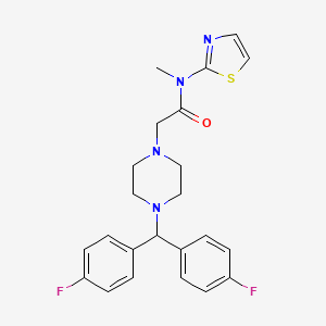 2-[4-[bis(4-fluorophenyl)methyl]piperazin-1-yl]-N-methyl-N-(1,3-thiazol-2-yl)acetamide