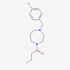 1-[4-[(4-Chlorophenyl)methyl]-1,4-diazepan-1-yl]butan-1-one