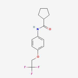 N-[4-(2,2,2-trifluoroethoxy)phenyl]cyclopentanecarboxamide