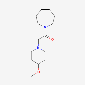 molecular formula C14H26N2O2 B7565621 1-(Azepan-1-yl)-2-(4-methoxypiperidin-1-yl)ethanone 