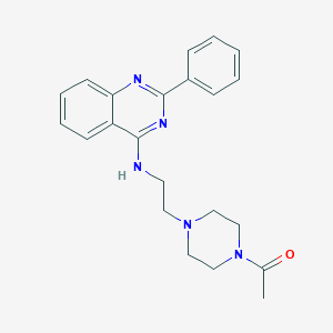 molecular formula C22H25N5O B7565630 1-[4-[2-[(2-Phenylquinazolin-4-yl)amino]ethyl]piperazin-1-yl]ethanone 