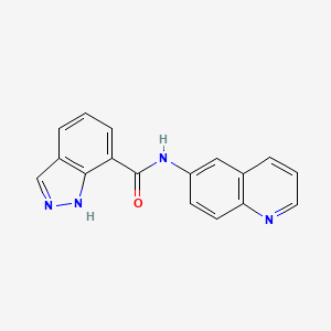 molecular formula C17H12N4O B7565657 N-quinolin-6-yl-1H-indazole-7-carboxamide 