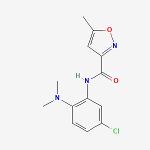 molecular formula C13H14ClN3O2 B7565659 N-[5-chloro-2-(dimethylamino)phenyl]-5-methyl-1,2-oxazole-3-carboxamide 