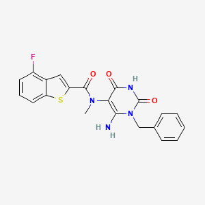 N-(6-amino-1-benzyl-2,4-dioxopyrimidin-5-yl)-4-fluoro-N-methyl-1-benzothiophene-2-carboxamide