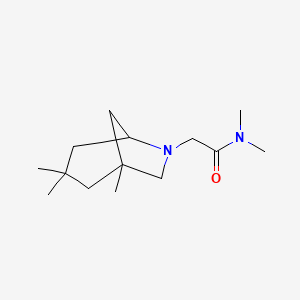 molecular formula C14H26N2O B7565689 N,N-dimethyl-2-(1,3,3-trimethyl-6-azabicyclo[3.2.1]octan-6-yl)acetamide 