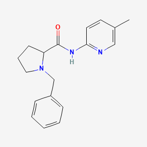 molecular formula C18H21N3O B7565706 1-benzyl-N-(5-methylpyridin-2-yl)pyrrolidine-2-carboxamide 