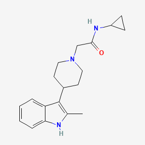 molecular formula C19H25N3O B7565726 N-cyclopropyl-2-[4-(2-methyl-1H-indol-3-yl)piperidin-1-yl]acetamide 