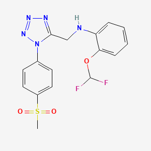 2-(difluoromethoxy)-N-[[1-(4-methylsulfonylphenyl)tetrazol-5-yl]methyl]aniline