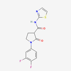 1-(3,4-difluorophenyl)-2-oxo-N-(1,3-thiazol-2-yl)pyrrolidine-3-carboxamide