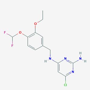 6-chloro-4-N-[[4-(difluoromethoxy)-3-ethoxyphenyl]methyl]pyrimidine-2,4-diamine