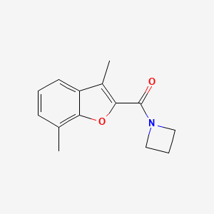 molecular formula C14H15NO2 B7565854 Azetidin-1-yl-(3,7-dimethyl-1-benzofuran-2-yl)methanone 