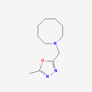 molecular formula C11H19N3O B7565908 2-(Azocan-1-ylmethyl)-5-methyl-1,3,4-oxadiazole 