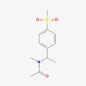 molecular formula C12H17NO3S B7565919 N-methyl-N-[1-(4-methylsulfonylphenyl)ethyl]acetamide 