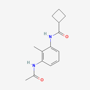 molecular formula C14H18N2O2 B7565924 N-(3-acetamido-2-methylphenyl)cyclobutanecarboxamide 