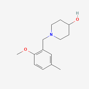 1-[(2-Methoxy-5-methylphenyl)methyl]piperidin-4-ol