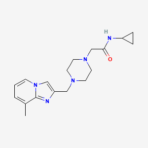 N-cyclopropyl-2-[4-[(8-methylimidazo[1,2-a]pyridin-2-yl)methyl]piperazin-1-yl]acetamide