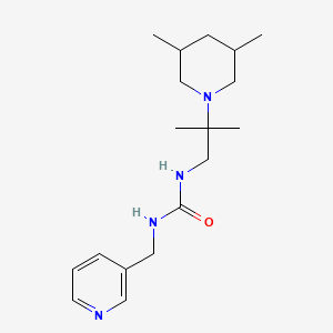 molecular formula C18H30N4O B7565989 1-[2-(3,5-Dimethylpiperidin-1-yl)-2-methylpropyl]-3-(pyridin-3-ylmethyl)urea 