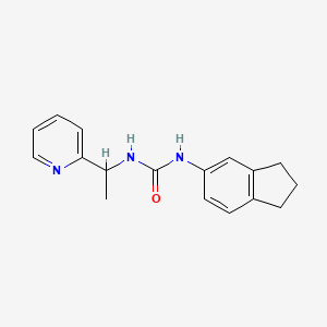 molecular formula C17H19N3O B7565995 1-(2,3-dihydro-1H-inden-5-yl)-3-(1-pyridin-2-ylethyl)urea 