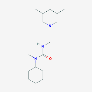 molecular formula C19H37N3O B7566003 1-Cyclohexyl-3-[2-(3,5-dimethylpiperidin-1-yl)-2-methylpropyl]-1-methylurea 